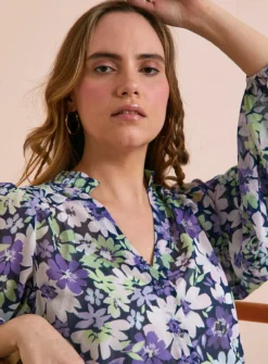 Everbelle Floral Bloom Chiffon Blouse - 18 6 Everbelle Floral Bloom Chiffon Blouse - 18 -Fit In Dress Sales tuc142231251 Multi20Coloured R Z003A