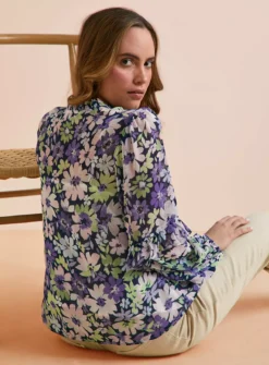 Everbelle Floral Bloom Chiffon Blouse - 18