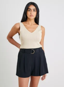 Gold Ribbed Glitter Vest Top 20 9 Gold Ribbed Glitter Vest Top 20 -Fit In Dress Sales tuc142249602 Gold R Z001A