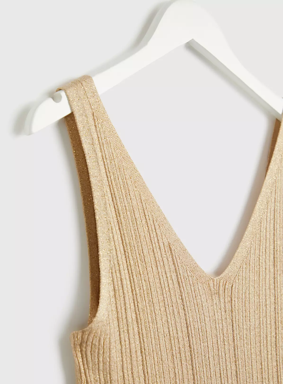 Gold Ribbed Glitter Vest Top 20 1 Gold Ribbed Glitter Vest Top 20
