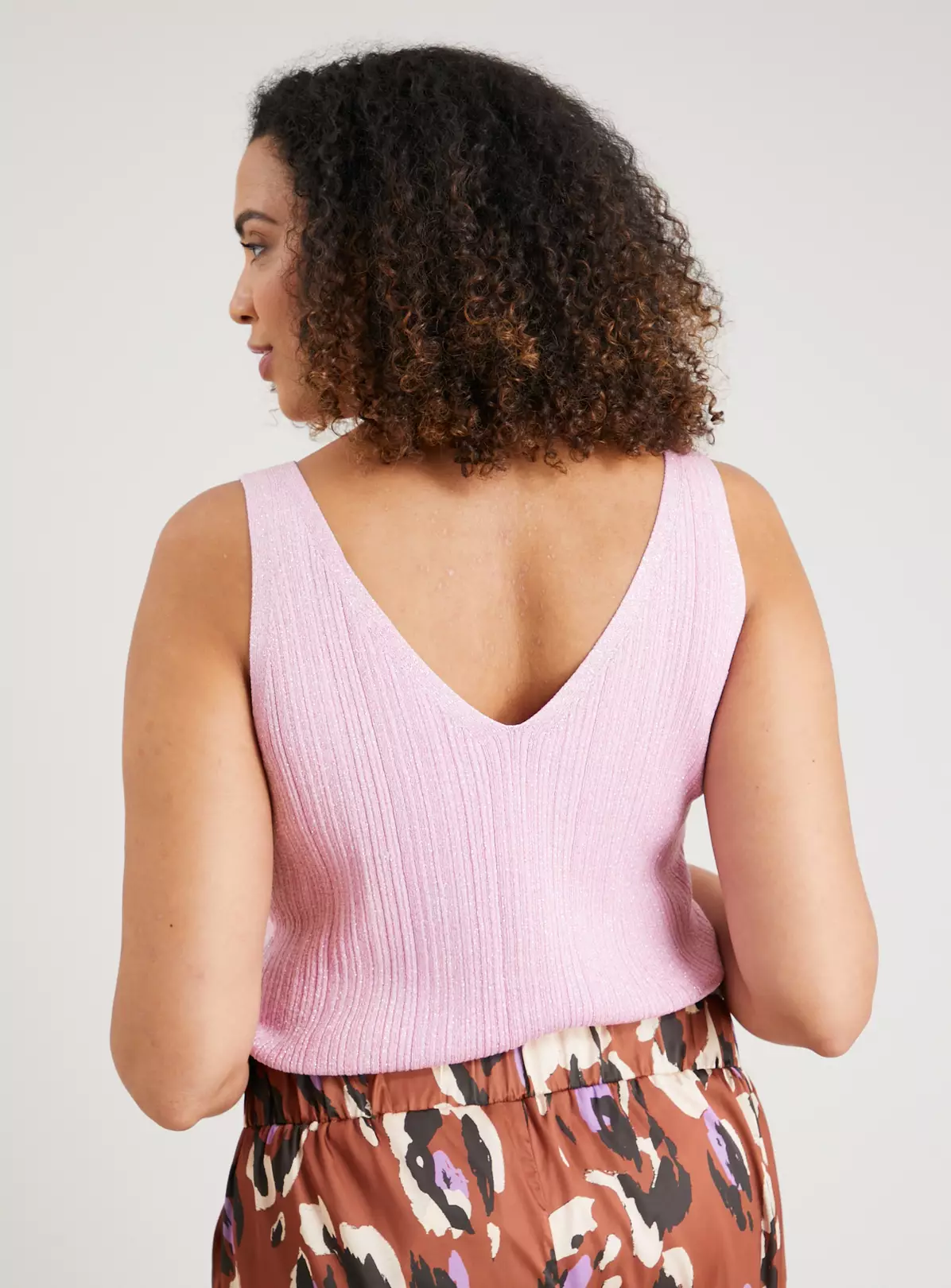 Pink Ribbed Glitter Vest Top 24 1 Pink Ribbed Glitter Vest Top 24