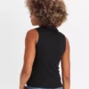 Black Collared Rib Vest Top 26
