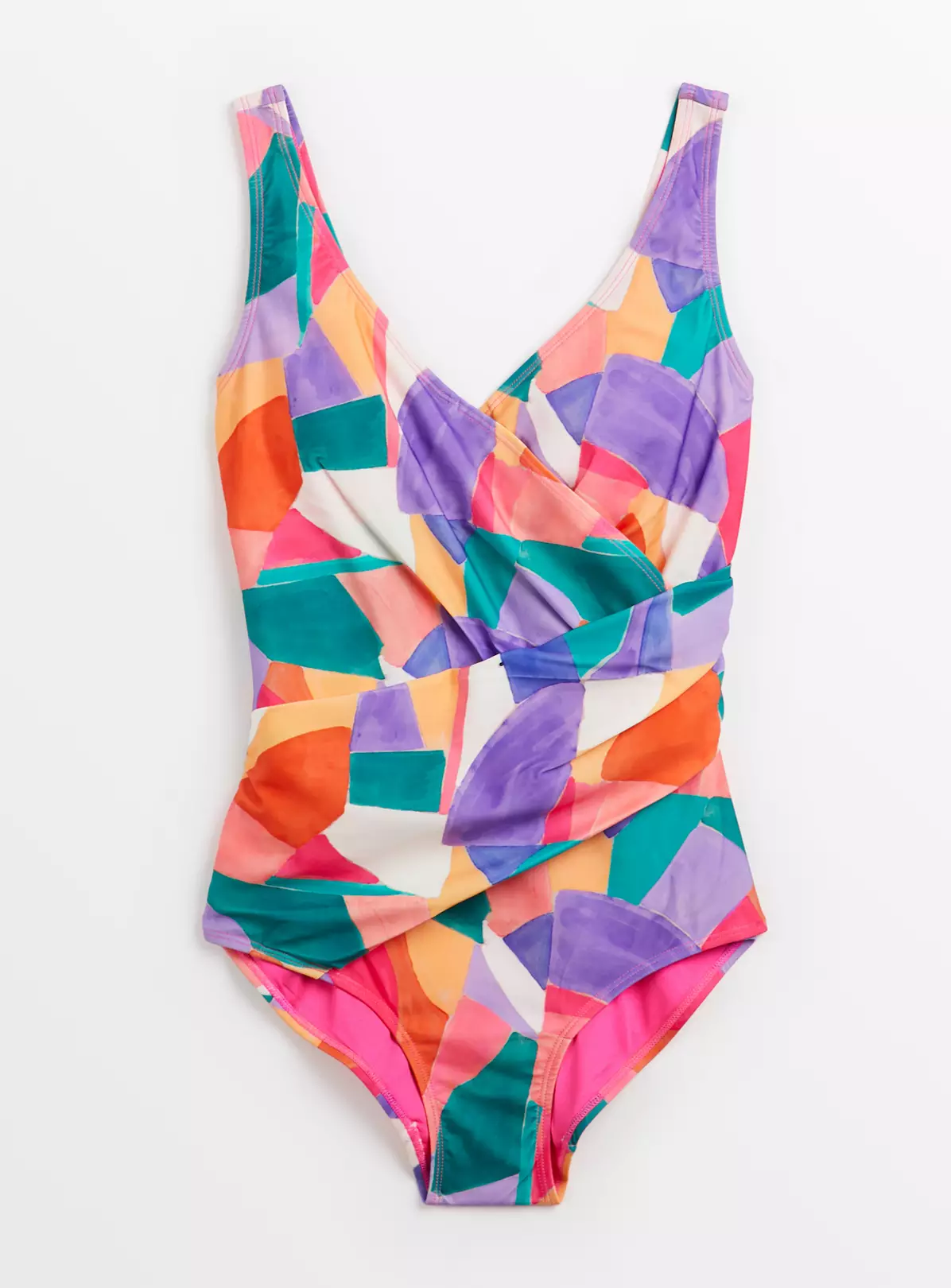 Abstract Print Wrap Swimsuit18 2 Abstract Print Wrap Swimsuit18 - Image 2