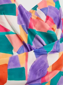 Abstract Print Wrap Swimsuit18 9 Abstract Print Wrap Swimsuit18 -Fit In Dress Sales tuc142358841 Multi20Coloured R Z004A