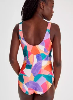 Abstract Print Wrap Swimsuit18 7 Abstract Print Wrap Swimsuit18 -Fit In Dress Sales tuc142358841 Multi20Coloured R Z005A