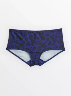 Blue Leopard Shorts Bikini Bottoms 16 -Fit In Dress Sales tuc142374024 Navy R Z003A