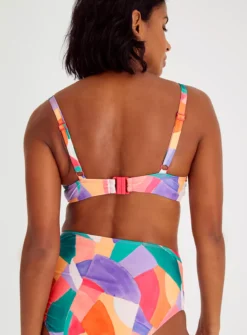 Pink Abstract Plunge Top 36DD -Fit In Dress Sales tuc142374569 Multi20Coloured R Z004A