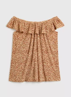 Animal Print Bardot Frill Top 16 -Fit In Dress Sales tuc142466501 Multi20Coloured R Z003A