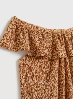 Animal Print Bardot Frill Top 16 -Fit In Dress Sales tuc142466501 Multi20Coloured R Z004A