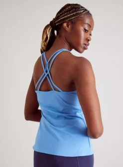 Active Blue Convertible Strap Vest Top 24 -Fit In Dress Sales tuc142504802 Blue R Z005A