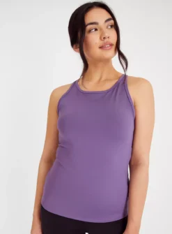 Active Purple Strappy Vest Top 12