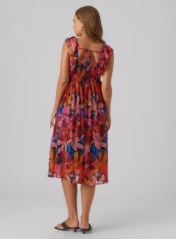 MAMALICIOUS Aprilia All Over Print Woven Midi Dress S/UK8 7 MAMALICIOUS Aprilia All Over Print Woven Midi Dress S/UK8 -Fit In Dress Sales tuc142524192 Pink R Z003A