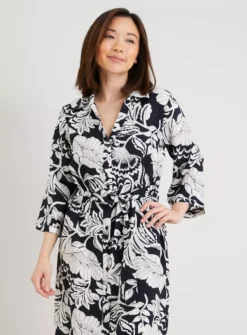 PETITE Mono Floral Shirt Dress - 4 -Fit In Dress Sales tuc142528361 Mono R Z002A 1