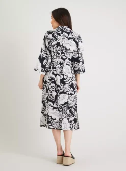 PETITE Mono Floral Shirt Dress - 4 -Fit In Dress Sales tuc142528361 Mono R Z004A 1