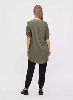 MAMALICIOUS Khaki Maternity & Nursing Tunic L/UK12 11 MAMALICIOUS Khaki Maternity & Nursing Tunic L/UK12 -Fit In Dress Sales tuc142547984 Green R Z004A