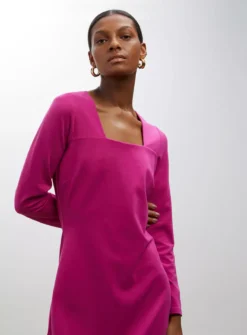 FINERY Fuchsia Pink Glain Ponte Jersey Dress 16 6 FINERY Fuchsia Pink Glain Ponte Jersey Dress 16 -Fit In Dress Sales tuc142665585 Bright20Pink R Z002A