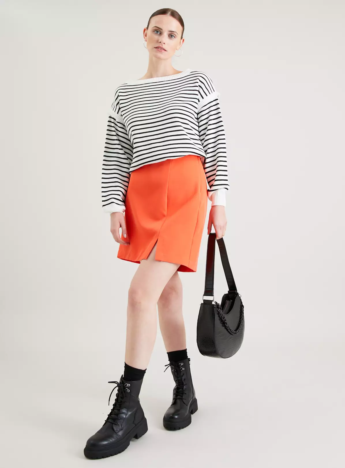 Orange Side Split Mini Skirt 20 1 Orange Side Split Mini Skirt 20