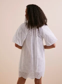 Everbelle White Broderie Mini Dress 18