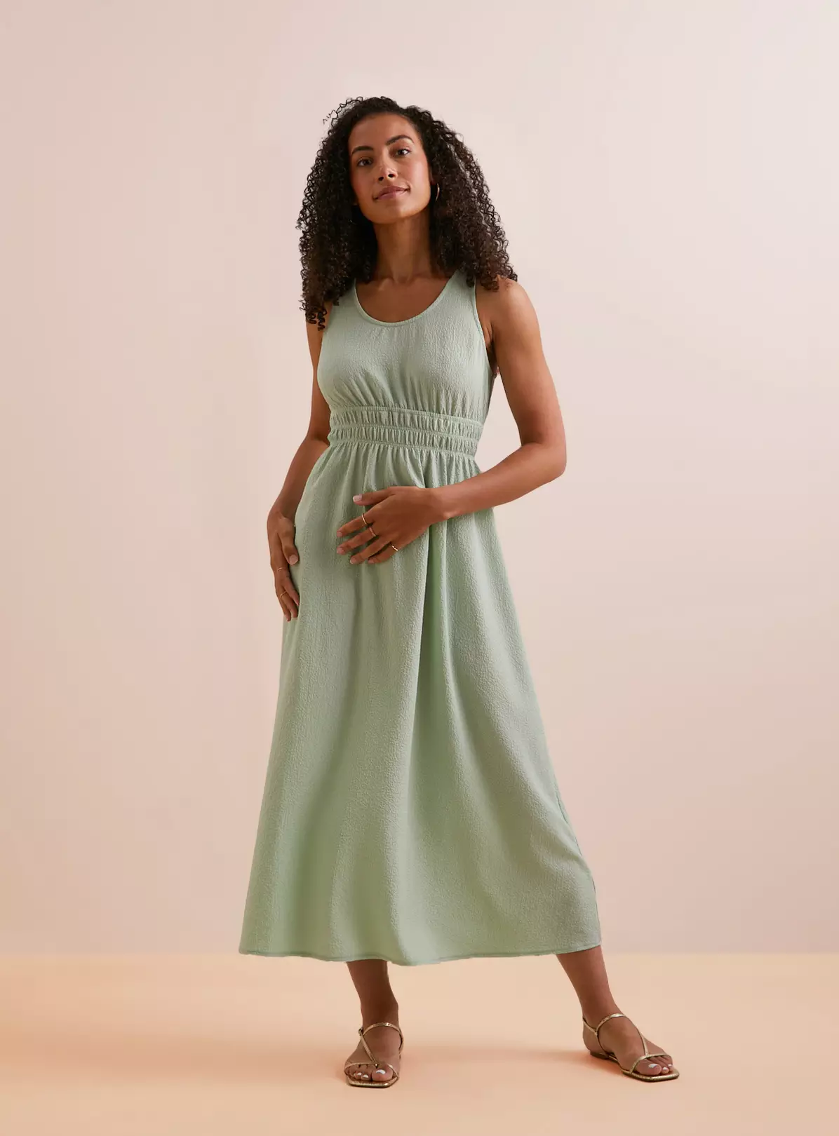 Everbelle Sage Green Backless Midi Dress 6 4 Everbelle Sage Green Backless Midi Dress 6 - Image 4