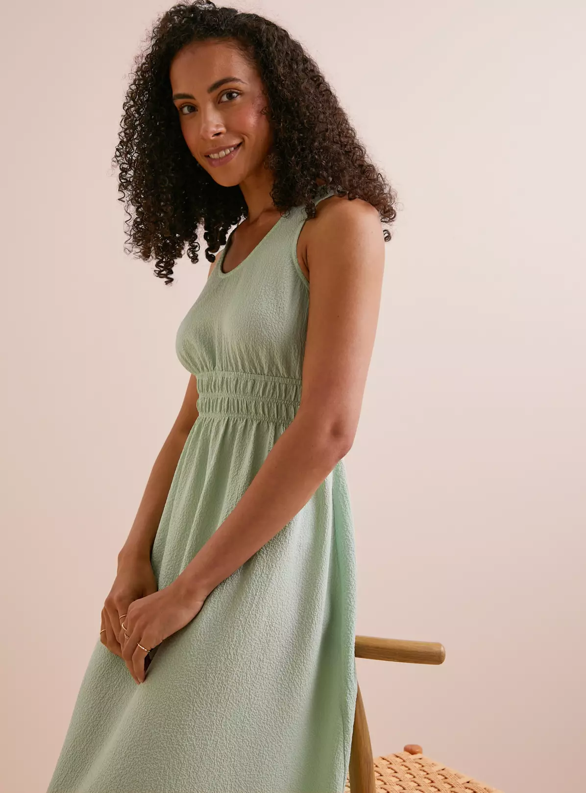 Everbelle Sage Green Backless Midi Dress 6 2 Everbelle Sage Green Backless Midi Dress 6 - Image 2