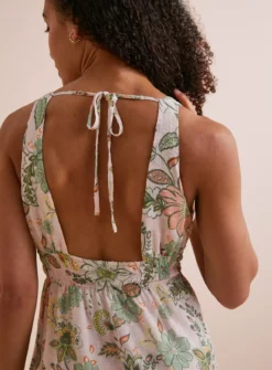 Everbelle Floral Backless Midi Dress 6
