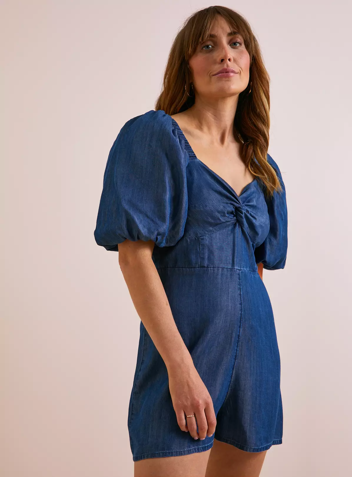 Everbelle Denim TENCEL™ Cross Hatch Playsuit16 2 Everbelle Denim TENCEL™ Cross Hatch Playsuit16 - Image 2