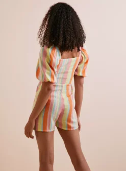 Everbelle Candy Stripe Knot Front Playsuit 6 6 Everbelle Candy Stripe Knot Front Playsuit 6 -Fit In Dress Sales tuc142754633 Multi20Coloured R Z004A 1