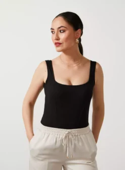 For All The Love Square Neck Contour Bodysuit 18 11 For All The Love Square Neck Contour Bodysuit 18 -Fit In Dress Sales tuc142758634 Black R Z002A