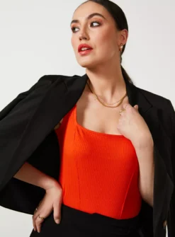 For All The Love Square Neck Contour Bodysuit 6 10 For All The Love Square Neck Contour Bodysuit 6 -Fit In Dress Sales tuc142758757 Red R Z002A