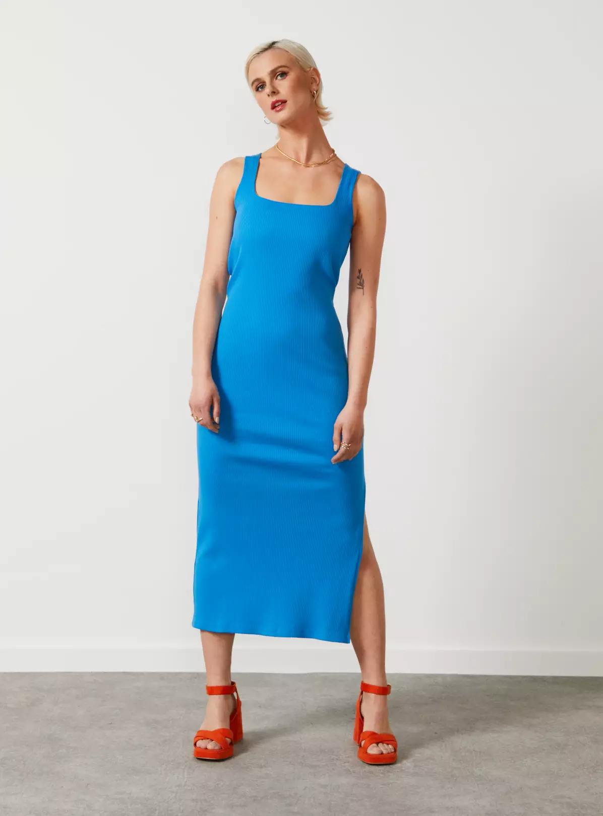 For All The Love Cotton Square Neck Midi Dress 14 2 For All The Love Cotton Square Neck Midi Dress 14 - Image 2