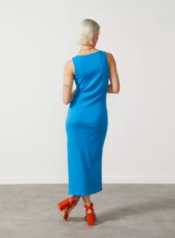 For All The Love Cotton Square Neck Midi Dress 16 -Fit In Dress Sales tuc142761673 Blue R Z003A 1