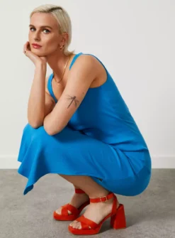 For All The Love Cotton Square Neck Midi Dress 16