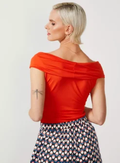 For All The Love Off The Shoulder Bardot Wrap Top 12 9 For All The Love Off The Shoulder Bardot Wrap Top 12 -Fit In Dress Sales tuc142763054 Red R Z003A