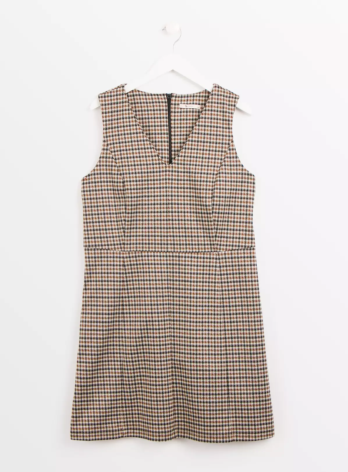 Check Ponte V Neckline Pinafore 18 5 Check Ponte V Neckline Pinafore 18 - Image 5