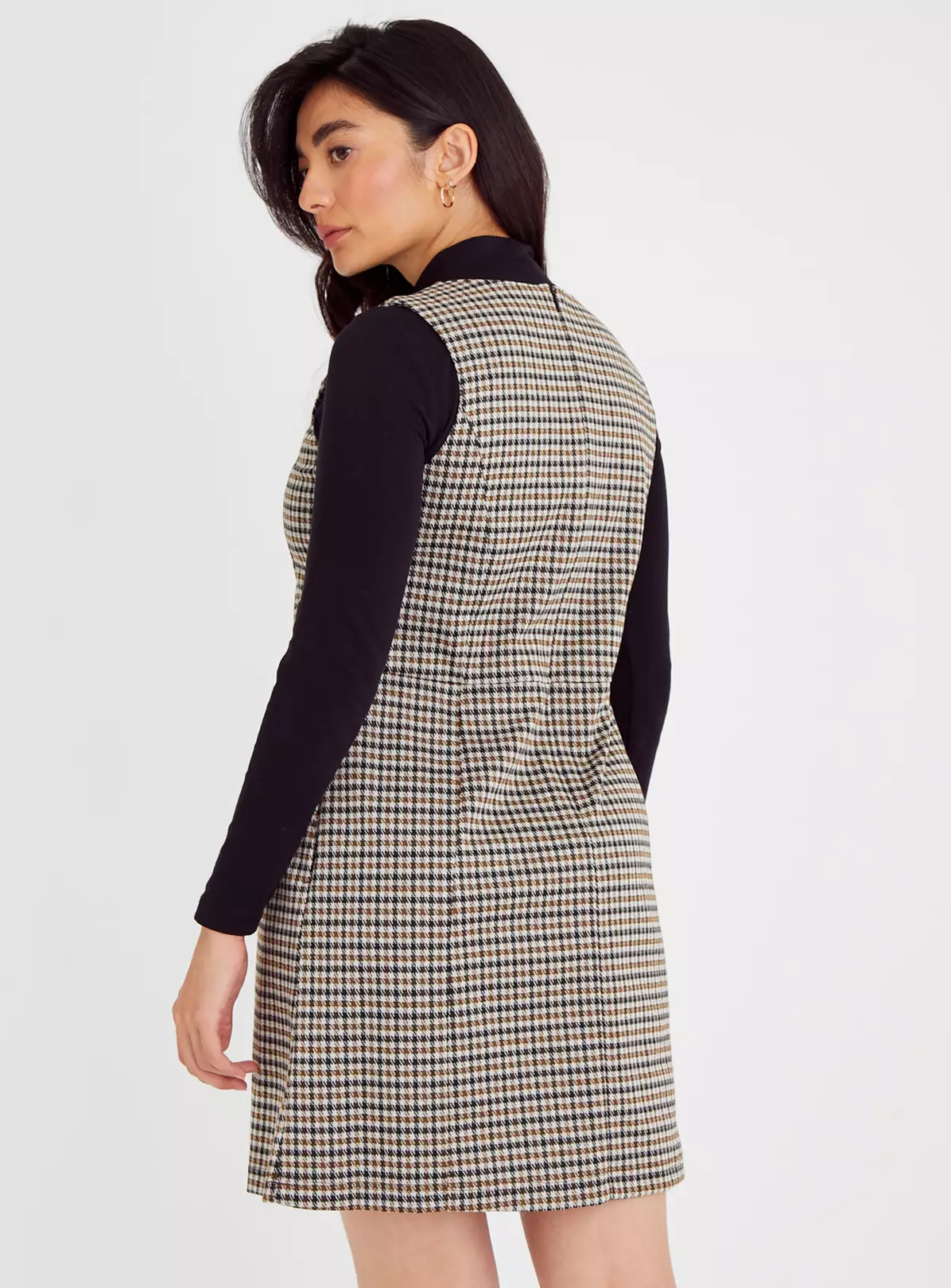 Check Ponte V Neckline Pinafore 18 3 Check Ponte V Neckline Pinafore 18 - Image 3