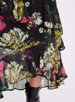 Floral Abstract Tiered Ruffle Midi Skirt 24 7 Floral Abstract Tiered Ruffle Midi Skirt 24 -Fit In Dress Sales tuc142878257 Multi20Coloured R Z003A