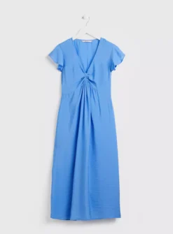 Blue Frill Sleeve Midi Dress 20 8 Blue Frill Sleeve Midi Dress 20 -Fit In Dress Sales tuc142914799 Blue R Z003A