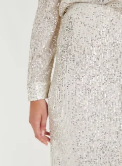 Silver Sequin Pencil Skirt 16 7 Silver Sequin Pencil Skirt 16 -Fit In Dress Sales tuc142935709 Gold R Z003A 1