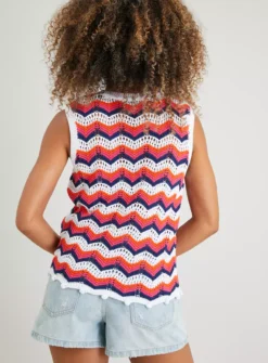Crochet Vest Top 18 -Fit In Dress Sales tuc142964471 Multi20Coloured R Z005A