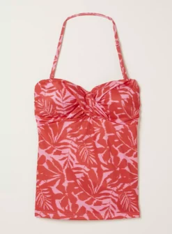 FATFACE Ikat Leaves Tankini Top - 20