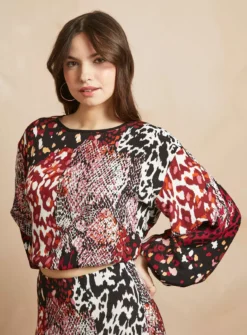 EVERBELLE Animal Print Cut Out Top 18 -Fit In Dress Sales tuc143034785 Multi20Coloured R Z002A