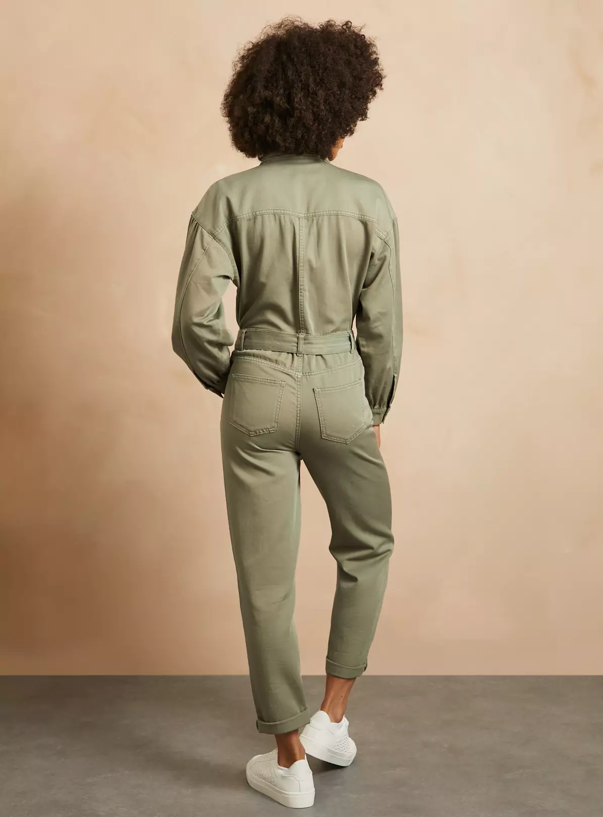 EVERBELLE Casual Jumpsuit Khaki Twill 16 1 EVERBELLE Casual Jumpsuit Khaki Twill 16