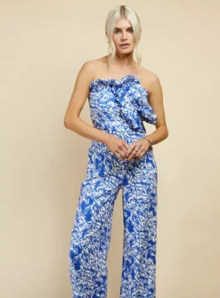 LITTLE MISTRESS Blue Frill Jsuit 18 7 LITTLE MISTRESS Blue Frill Jsuit 18 -Fit In Dress Sales tuc143055586 Blue R Z002A