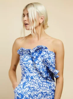 LITTLE MISTRESS Blue Frill Jsuit 18 9 LITTLE MISTRESS Blue Frill Jsuit 18 -Fit In Dress Sales tuc143055586 Blue R Z005A