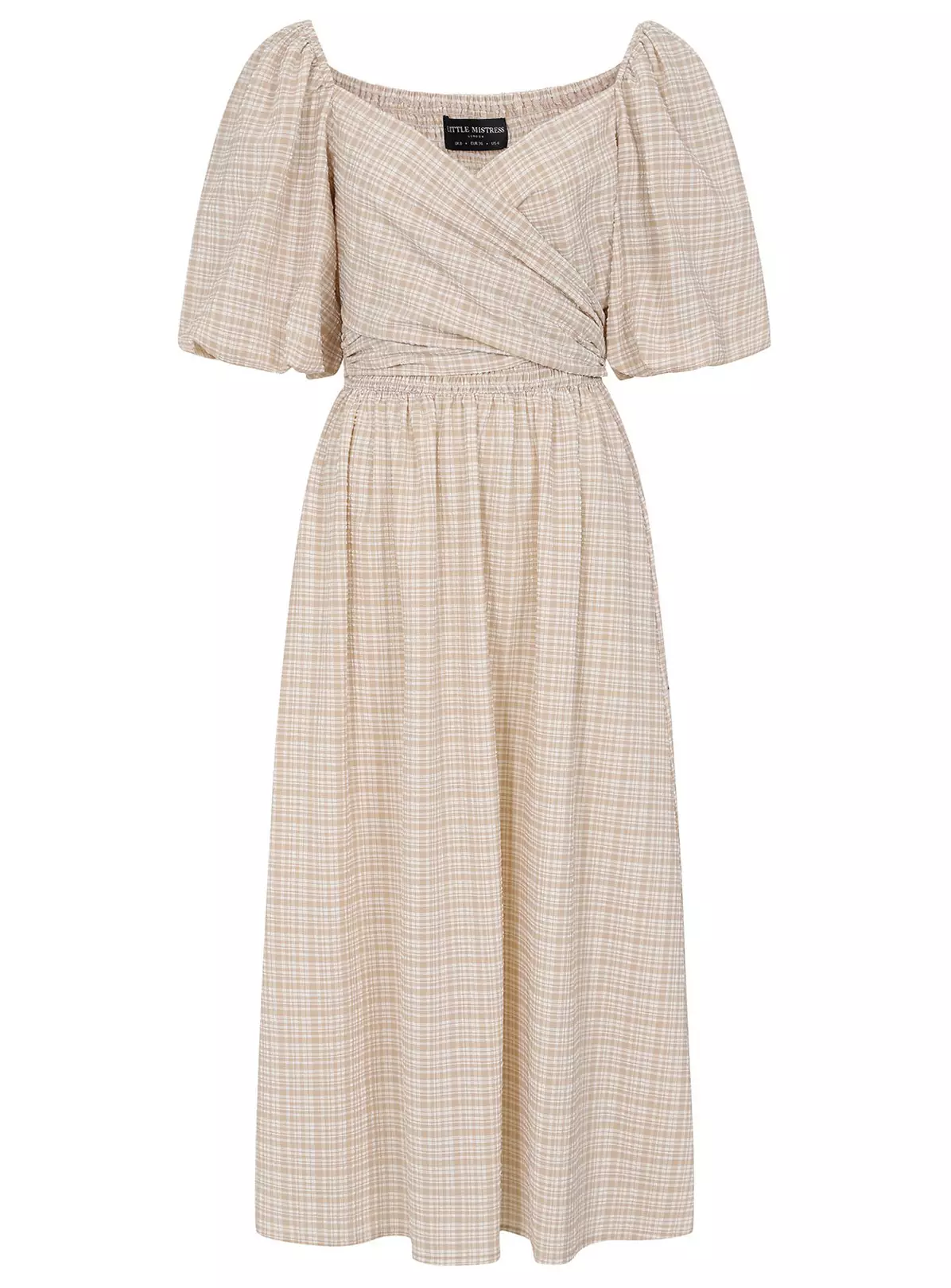 LITTLE MISTRESS Beige Check Midaxi 10 4 LITTLE MISTRESS Beige Check Midaxi 10 - Image 4