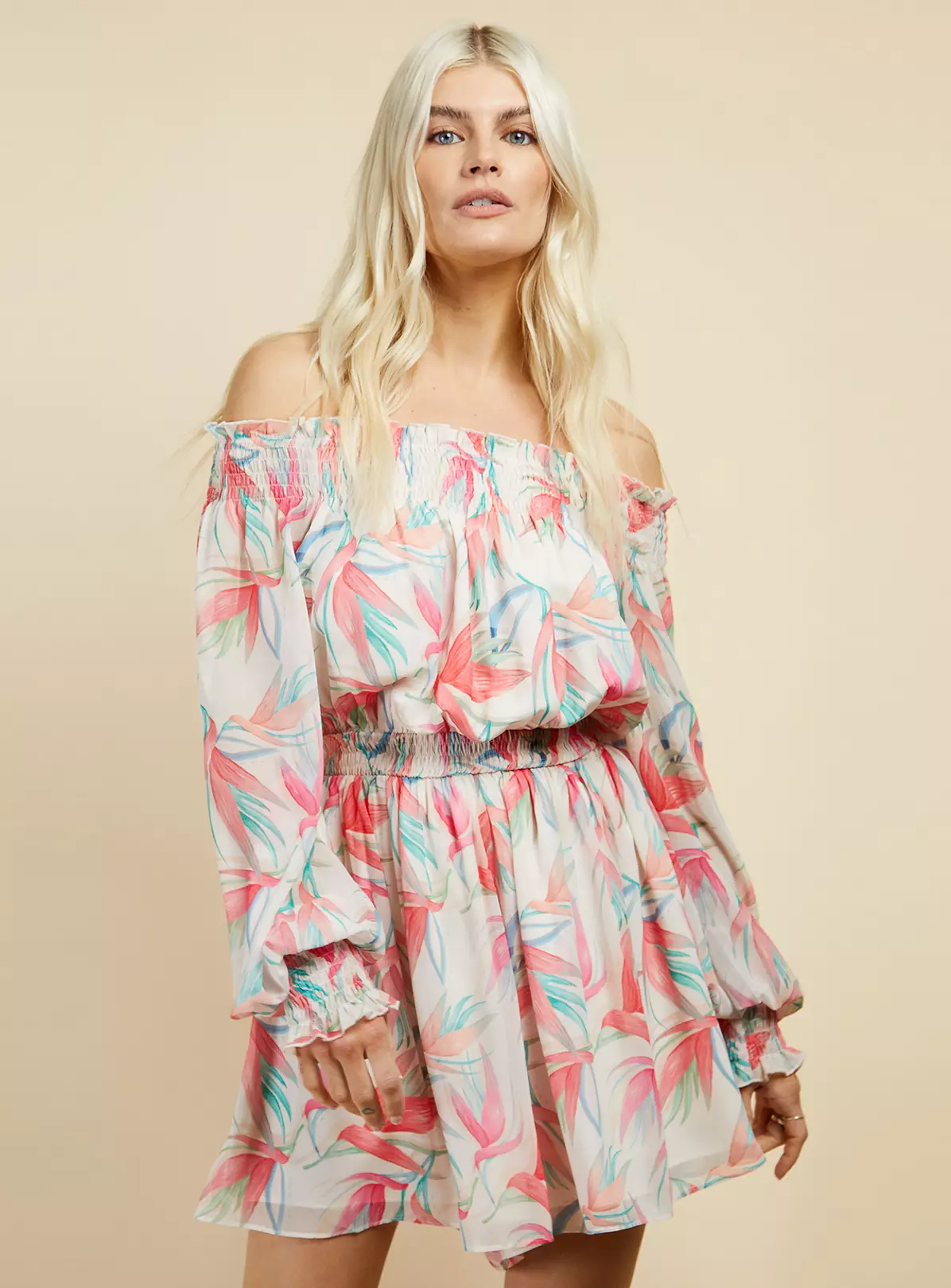 LITTLE MISTRESS Floral Bardot Psuit 18 2 LITTLE MISTRESS Floral Bardot Psuit 18 - Image 2