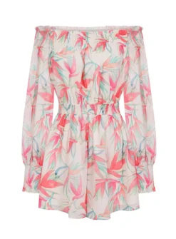 LITTLE MISTRESS Floral Bardot Psuit 10 7 LITTLE MISTRESS Floral Bardot Psuit 10 -Fit In Dress Sales tuc143063383 Multi20Coloured R Z003A 1