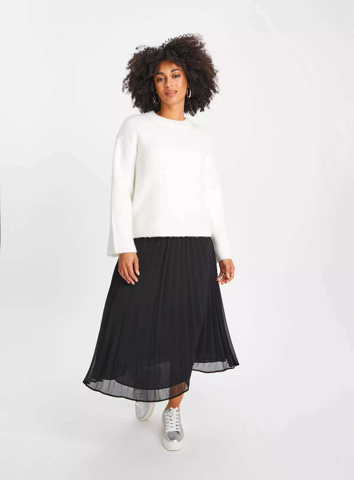 Black Chiffon Pleated Skirt 16 1 Black Chiffon Pleated Skirt 16