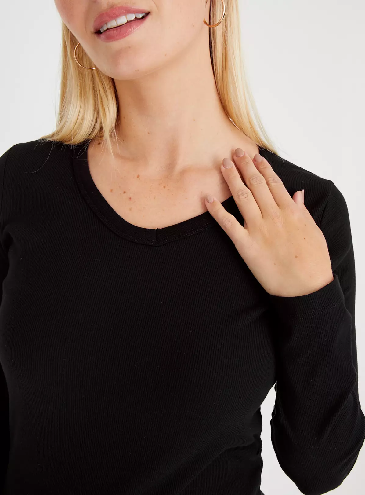 Black V Neck Long Sleeve Top 18 1 Black V Neck Long Sleeve Top 18