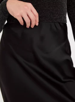 Black Satin Midaxi Skirt 20 -Fit In Dress Sales tuc143166729 Black R Z003A